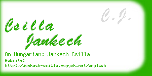 csilla jankech business card